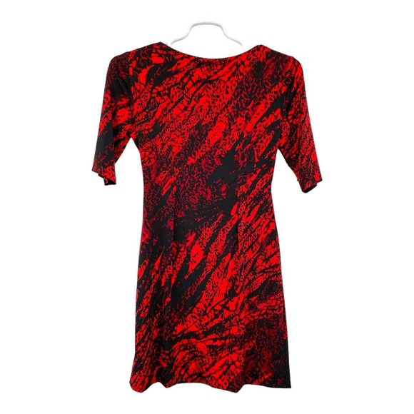 Connected Apparel Women's Ruffled Waist Size 6 Red And Black - Picture 7 of 8